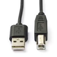 USB-A naar USB-B kabel (2 meter) 93596 CCGL60101BK20 K5255.1.8 N010204008