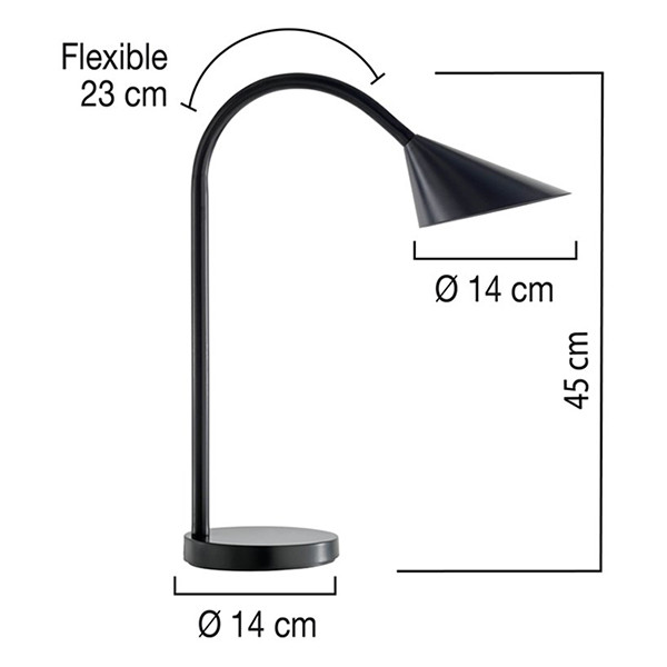 Unilux Sol led-bureaulamp zwart 400077402 237821 - 2