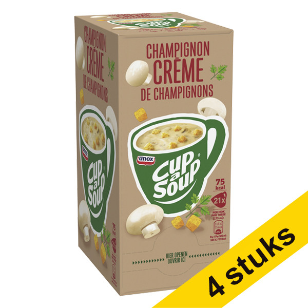 Unox Aanbieding: 4x Cup-a-Soup Champignon Crème 175 ml (21 stuks)  423043 - 1