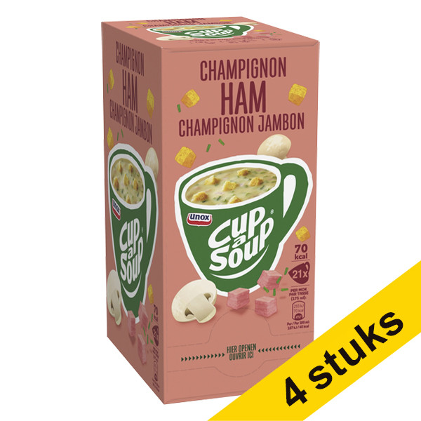Unox Aanbieding: 4x Cup-a-Soup Champignon Ham 175 ml (21 stuks)  423054 - 1