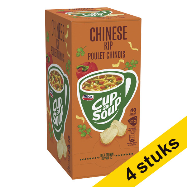 Unox Aanbieding: 4x Cup-a-Soup Chinese Kip 175 ml (21 stuks)  423057 - 1