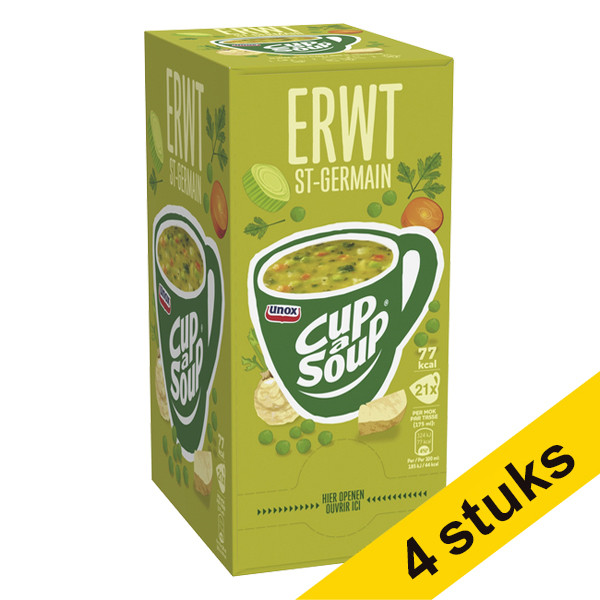 Unox Aanbieding: 4x Cup-a-Soup Erwt 175 ml (21 stuks)  423050 - 1