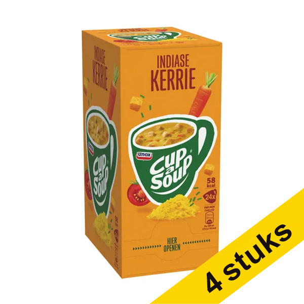 Unox Aanbieding: 4x Cup-a-Soup Indiase Kerrie 140 ml (24 stuks)  420046 - 1
