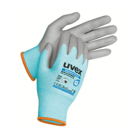 Uvex Phynomic C3 snijbestendige werkhandschoen grijs/blauw maat 10/XL (10 paar) 19117310 SUV00012