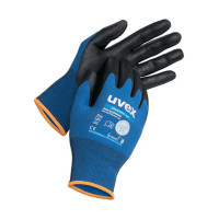 Uvex Phynomic Wet montage werkhandschoen zwart/blauw maat 10/XL (10 paar) 19115110 SUV00009