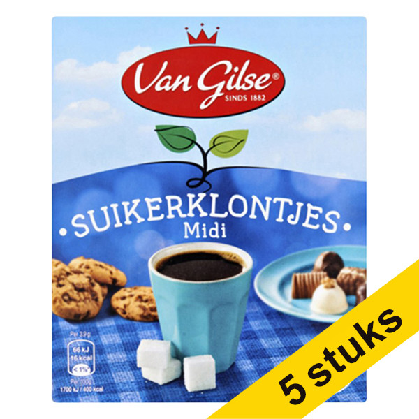 Aanbieding: 5x Van Gilse midi suikerklontjes 750 g 404287 - 1