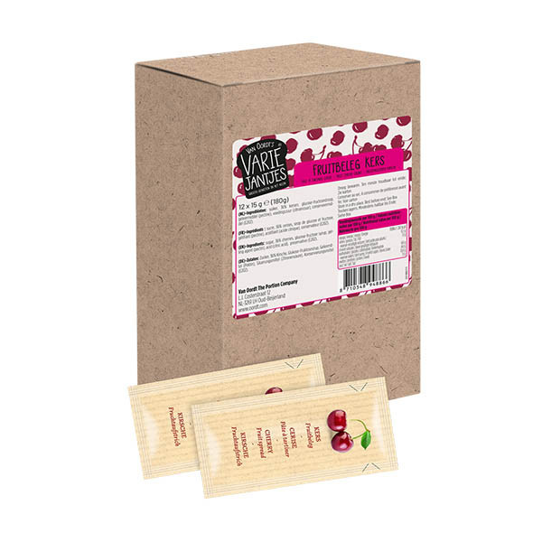 Van Oordt VarieJantjes fruitbeleg kers sticks (12 x 15 gram) 137306 - 1