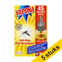 Aanbieding: 5x Vapona anti-muggen stekker 1 navulling (58 gram)
