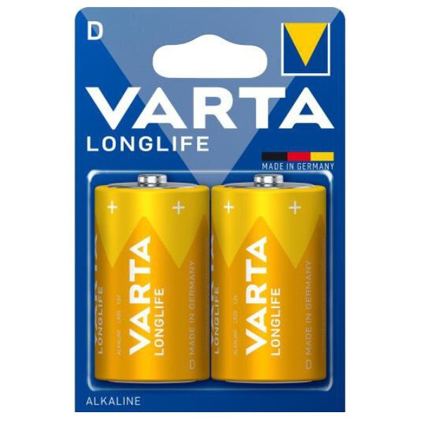 Varta Longlife LR20 / D Alkaline Batterij 2 stuks AVA00176 - 1
