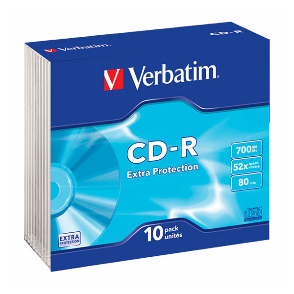 Verbatim CD-R 80 min. 10 stuks in slimcase 833191 - 1