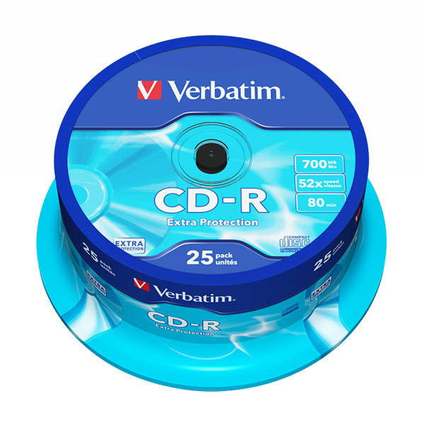 Verbatim CD-R 80 min. 25 stuks op spindel 833192 - 1