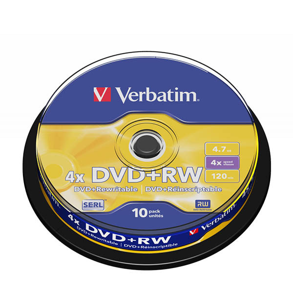 Verbatim DVD+RW rewritable 10 stuks op spindel 833205 - 1