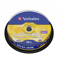 Verbatim DVD+RW rewritable 10 stuks op spindel 833205