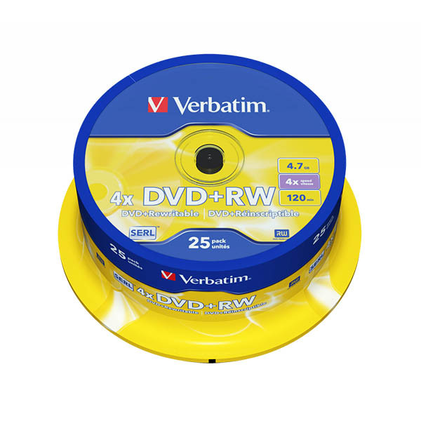 Verbatim DVD+RW rewritable 25 stuks op spindel 833206 - 1