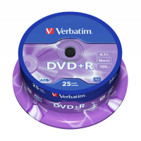 Verbatim DVD+R 25 stuks op spindel 833198