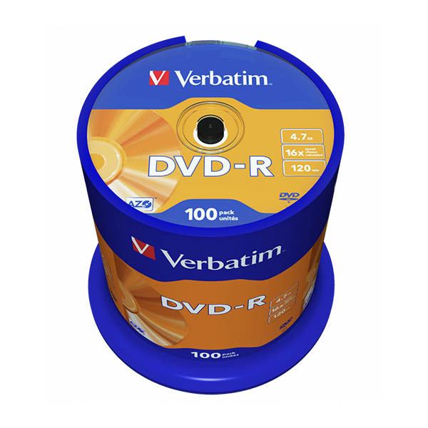 Verbatim DVD-R 100 stuks in cakebox 090161 - 1