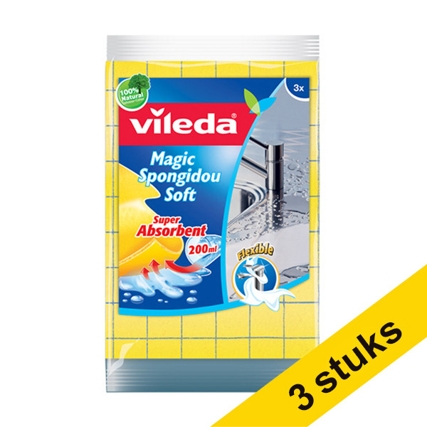 Aanbieding: 3x Vileda Spongidou schoonmaakdoek (3 stuks) SVI01026 - 1
