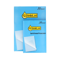 Voordeelbundel: 123inkt document lamineerhoes A3 en A4 glanzend 2x80 micron (200 stuks) 303185