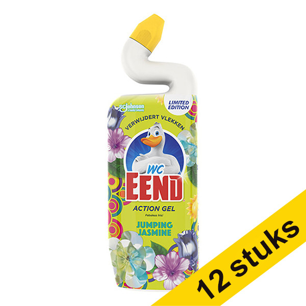 WC-Eend Aanbieding: 12x WC-Eend Toiletreiniger Action Gel Jasmine Jump (750 ml)  SWC00078 - 1