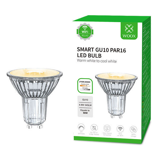 WOOX GU10 smart lamp PAR16 wit WiFi (Tuya) LWO00070 - 1
