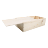 2-fles schuifkist met deksel hout 360 x 196 x 96 mm (5 stuks)