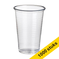 Aanbieding: 10x Wegwerpbeker plastic transparant 200 ml (100 stuks)