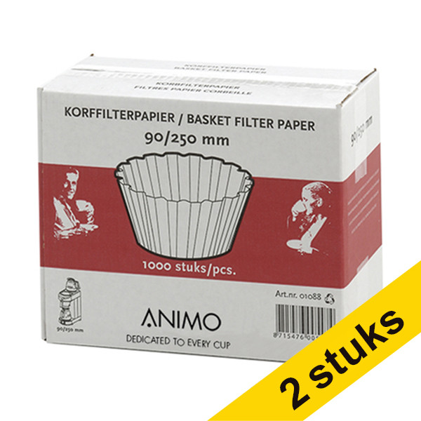 Aanbieding: 2x Koffiefilters 90/250 wit (1000 stuks) 404254 - 1