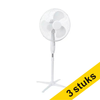 Aanbieding: 3x Extralink ventilator staand met 3 snelheidsstanden wit (40 cm) 263357