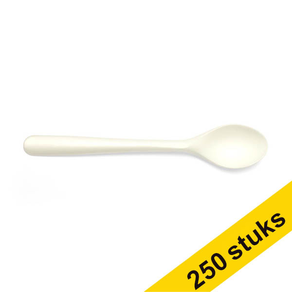 Aanbieding: 5x Conpax Folia herbruikbare dessertlepel wit (50 stuks) 402952 - 1