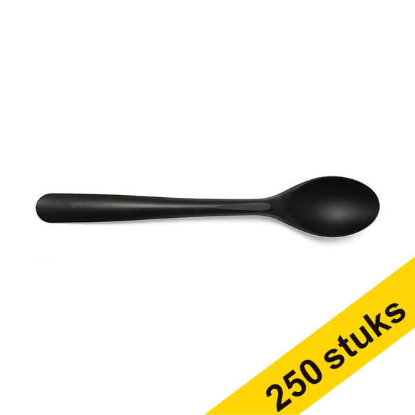 Aanbieding: 5x Conpax Folia herbruikbare lepel zwart (50 stuks) 402958 - 1