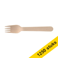 Aanbieding: 5x Conpax Pure vork hout (250 stuks)