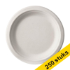 Aanbieding: 5x Conpax Pure wegwerpbord suikerriet wit 23 cm (50 stuks) 402980 - 1