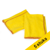 Aanbieding: 5x Katoenen stofdoek geel 40 x 40 cm (2 stuks) SDR06165 - 1