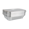 Aluminium festival snackbak met kartonnen deksel 210 x 150 x 40 mm (25 stuks) 423554 - 3