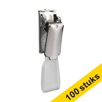 Badgeclips met strip chroom (100 stuks)