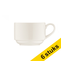 White label Banquet koffiekopje stapelbaar Off white 210cc (6 stuks) bo11993 404214