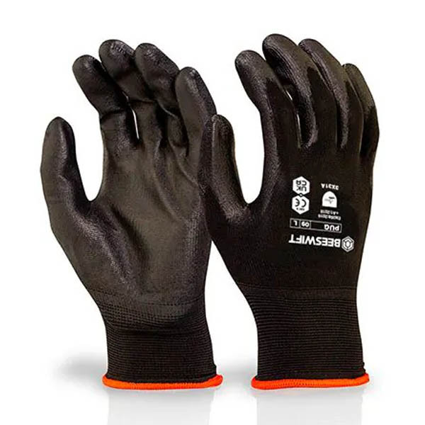 White label Click handschoenen maat L zwart (10 paar) PUGBLL 068838 - 1