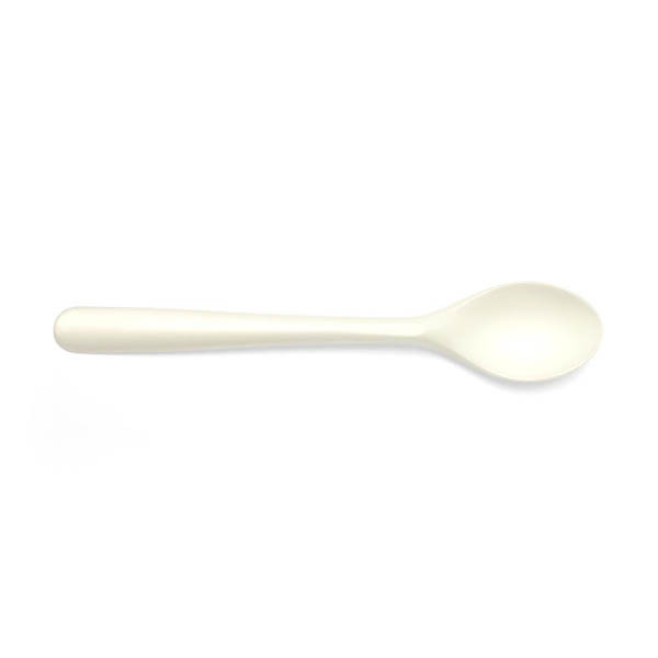 Conpax Folia herbruikbare dessertlepel wit (50 stuks) 402951 - 1