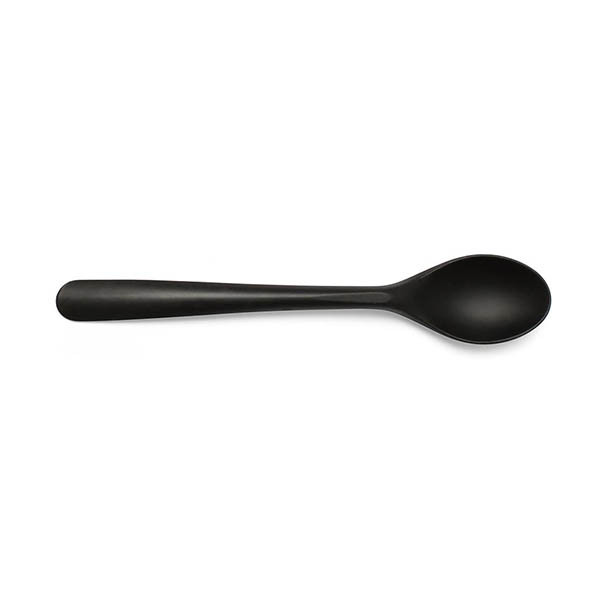 Conpax Folia herbruikbare dessertlepel zwart (50 stuks) 402959 - 1