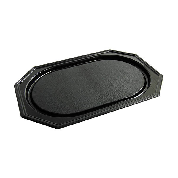 Conpax cateringschaal gerecycleerd PET 35 x 25 cm zwart (10 stuks) 402981 - 1