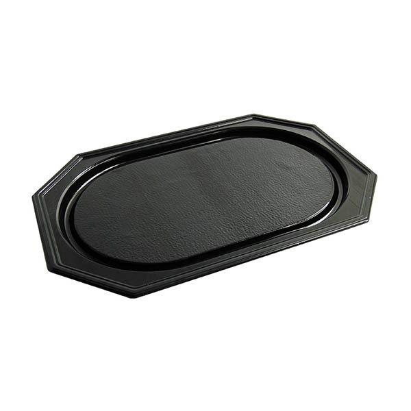 Conpax cateringschaal gerecycleerd PET 55 x 36 cm zwart (10 stuks) 402983 - 1