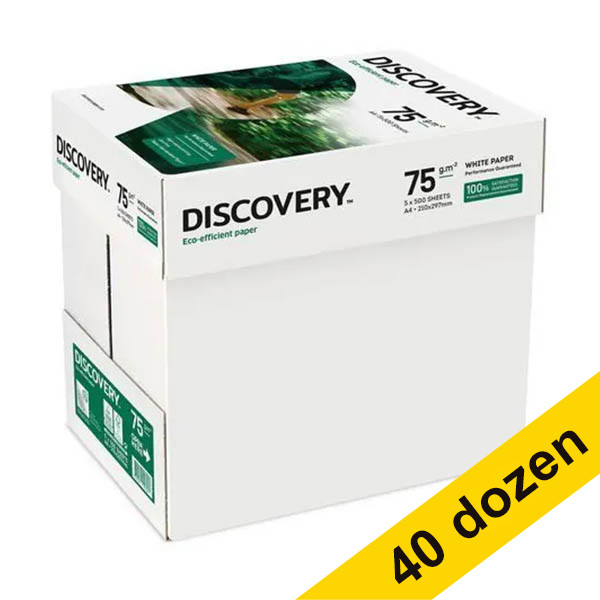 Discovery fast pack papier 1 pallet 40 dozen van 2.500 vel A4 - 75 grams 068814 - 1