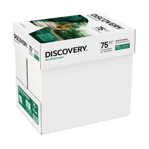 White label Discovery fast pack papier 40 dozen van 2.500 vel A4 - 75 grams  068814 - 1