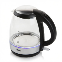 Domo waterkoker glas en RVS 1,2 liter 423463