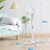 Extralink ventilator staand met 3 snelheidsstanden wit (40 cm) 263356 - 2