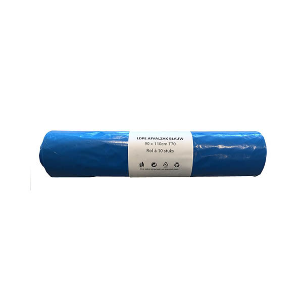 GB Products LDPE T70 afvalzak 165 liter blauw(10 stuks) 298110 - 1