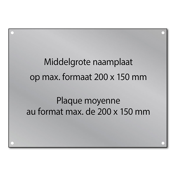 White label Gegraveerde naamplaat aluminium met schroeven (max. 200 x 150 mm) 613514 423329 - 1