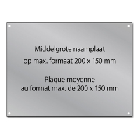 White label Gegraveerde naamplaat aluminium met schroeven (max. 200 x 150 mm) 613514 423329