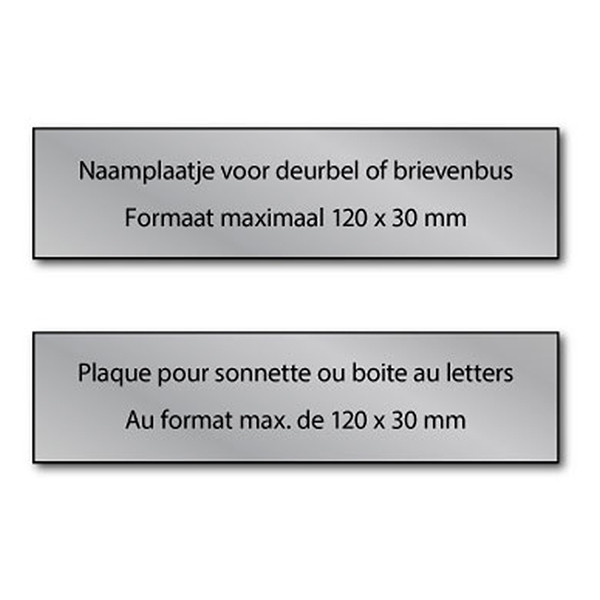 White label Gegraveerde naamplaat aluminium zelfklevend (max. 120 x 30 mm) 611013 423332 - 1