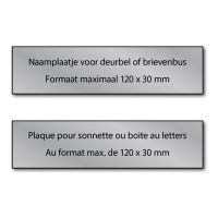 White label Gegraveerde naamplaat aluminium zelfklevend (max. 120 x 30 mm) 611013 423332